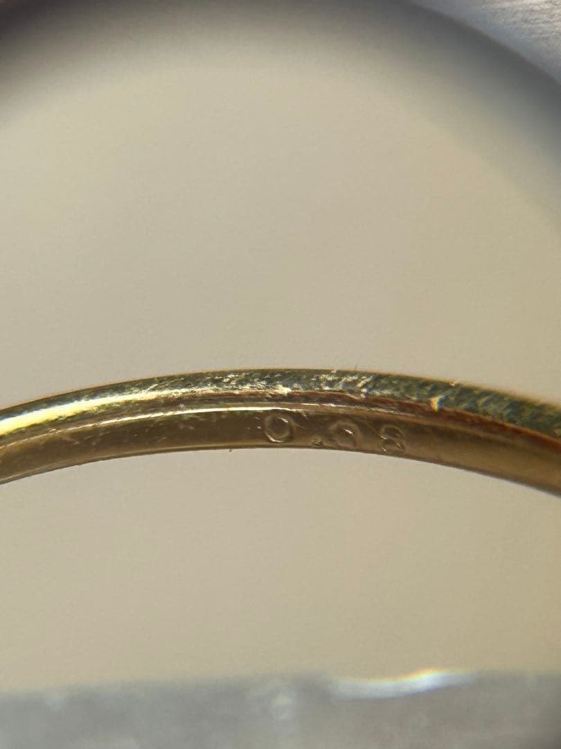 K18YG ダイヤリング　　0.08ct 9号