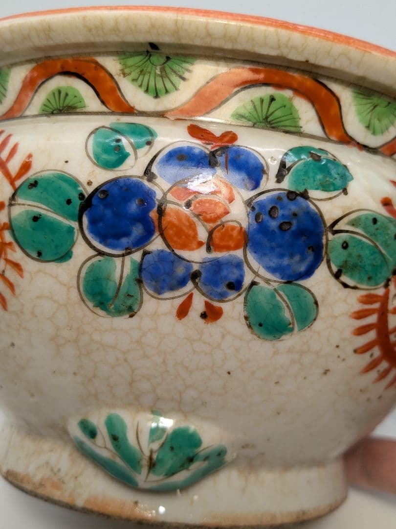 大正～昭和初期 赤絵香炉 香道具 仏具 お香 アロマグッズ 香爐 置物