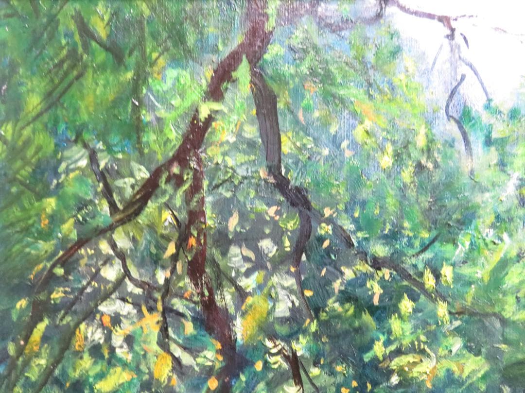 ◆   作者不明　「睡蓮」　油彩　F8号　◆