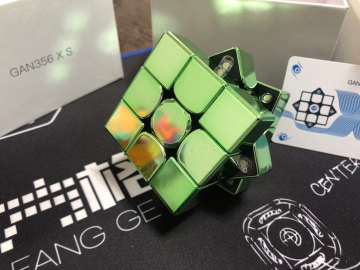 GAN 356XSM llic「電気メッキ」緑色 ルービックキューブ