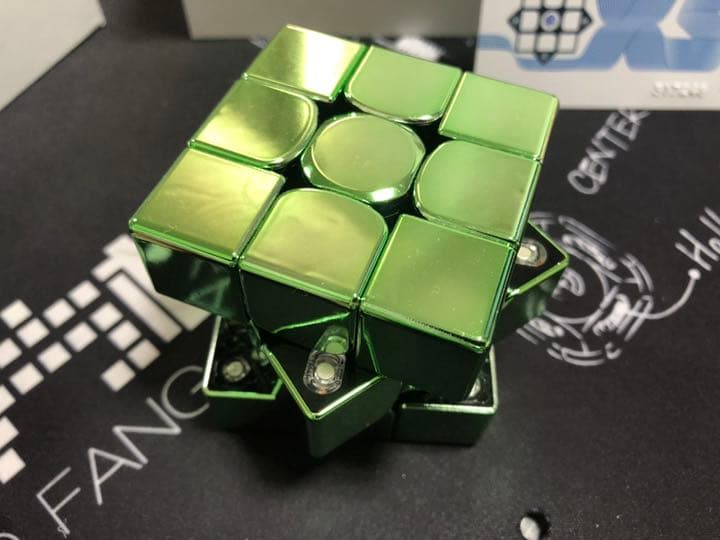 GAN 356XSM llic「電気メッキ」緑色 ルービックキューブ