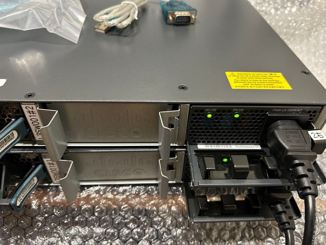 CCNA、CCNP】2台セット スタックCisco L3スイッチ3650 - メルカリ