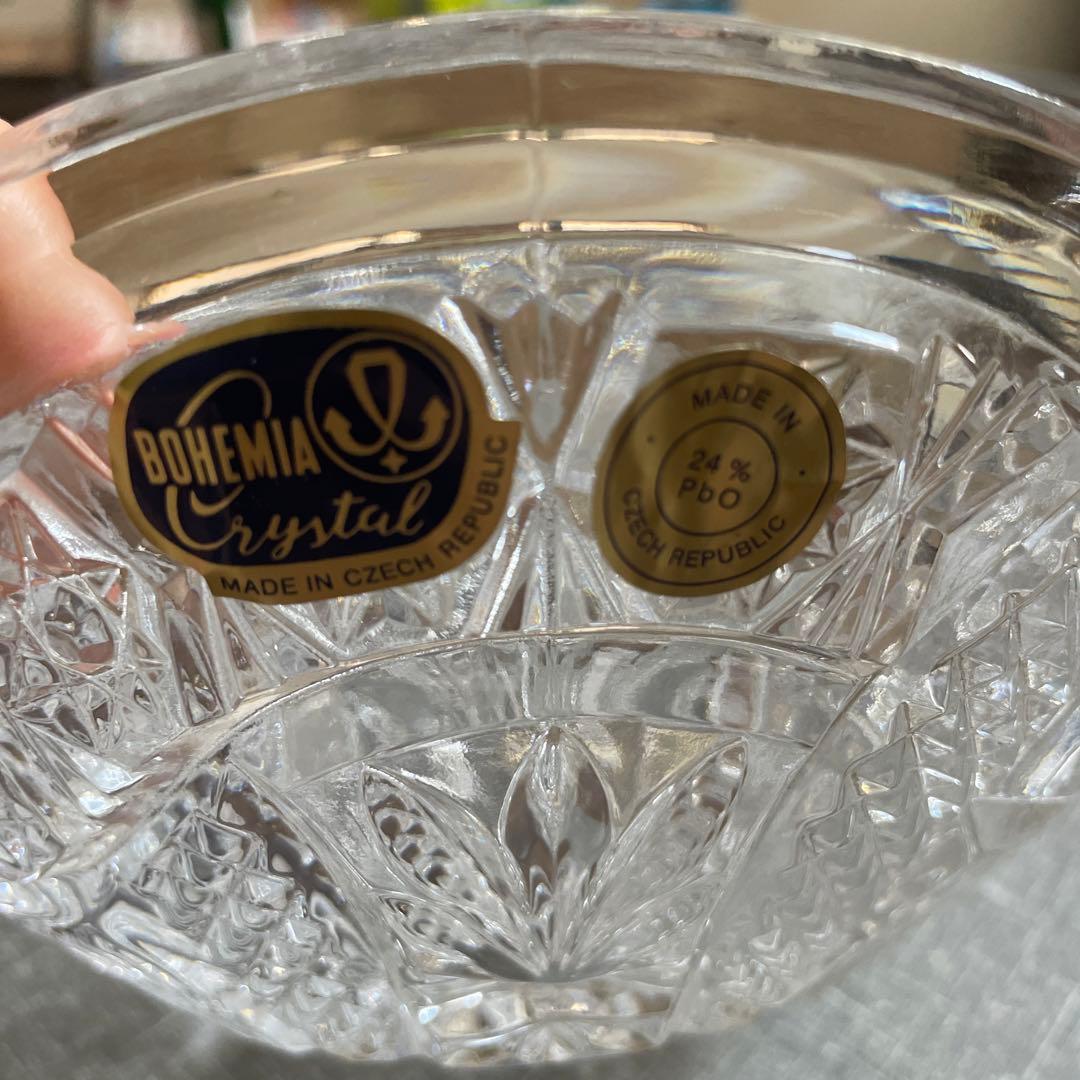 ボヘミアクリスタル 24㎝ 深皿 8㎝ 新品未使用 - メルカリ