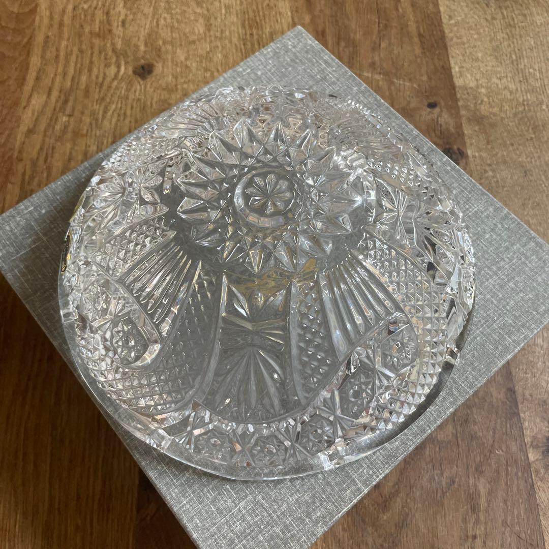 ボヘミアクリスタル 24㎝ 深皿 8㎝ 新品未使用 - メルカリ