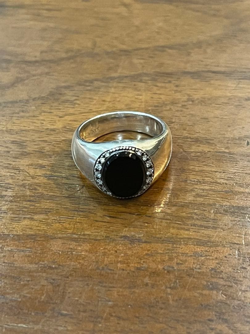 GARNIダイヤオニキスリング 11号 GARNIダイヤオニキスリング 11号