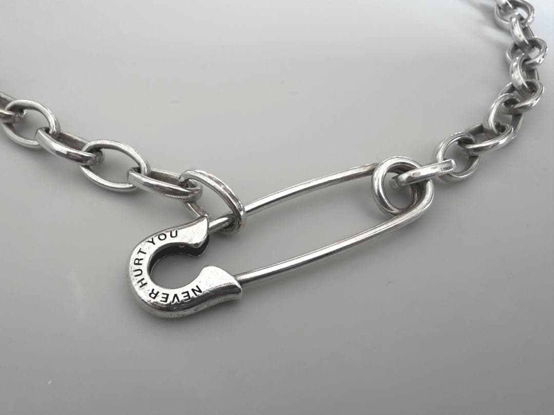 エムズコレクション 安全ピン シルバー 925 ネックレス 50cm