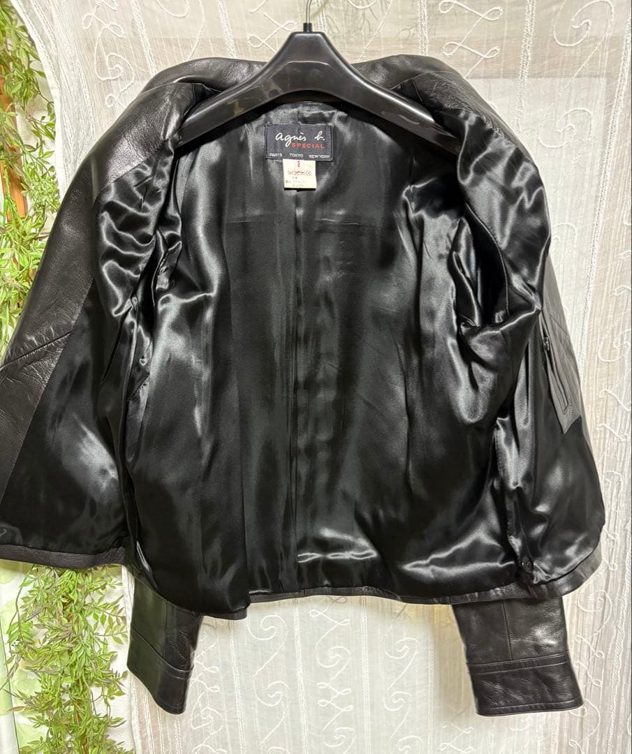 90s agnes b special ラムレザージャケット ユニセックス - メルカリ