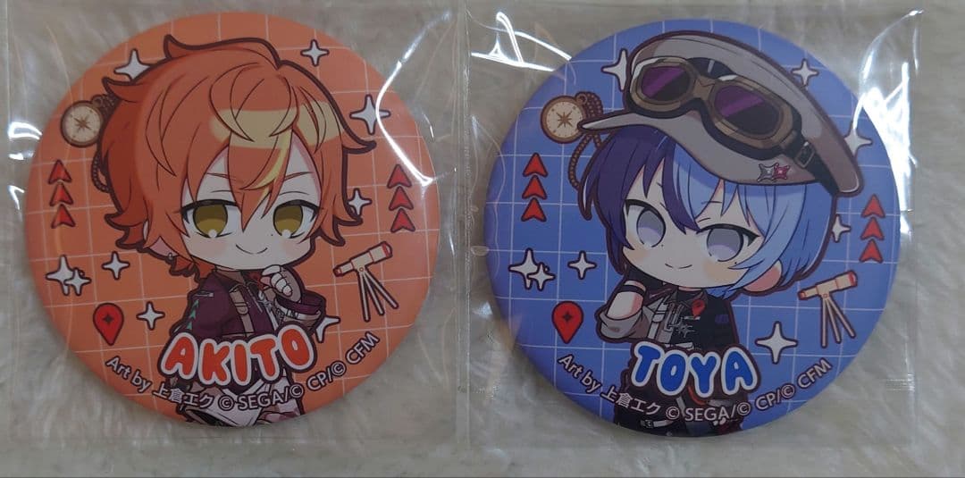 プロセカ 青柳冬弥 東雲彰人 セカライ5th ミニキャラマット缶バッジ