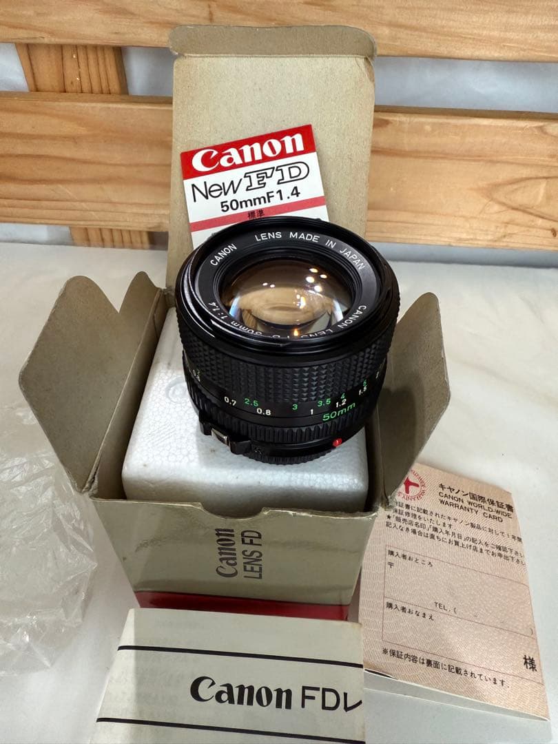 未使用・美品 Canon FDレンズ 50mm 1:1.4 美品》 CANON NEW FD 50mm F1.4 キヤノン 単焦点オールドレンズ 中古
