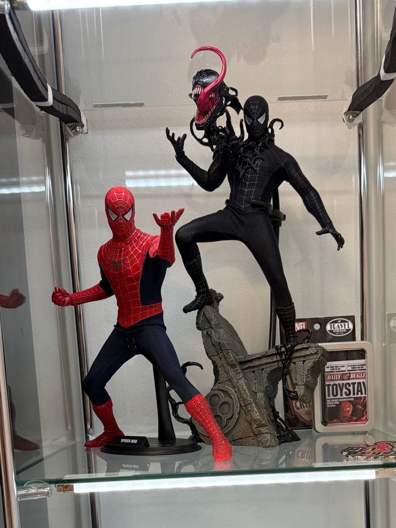 あ、ホットトイズスパイダーマン 台座、ヴェノム顔シンビオート