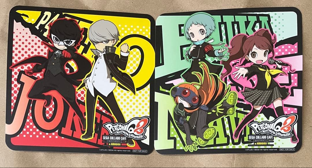 コンプセット ペルソナQ2 PQ2 セガ コラボ カフェ コースター