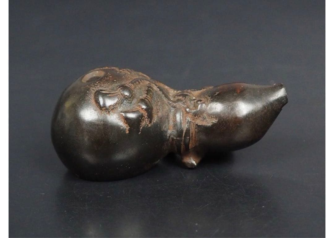 いづみ様専用 送料無料 時代物 瓢箪霊芝古銅水滴