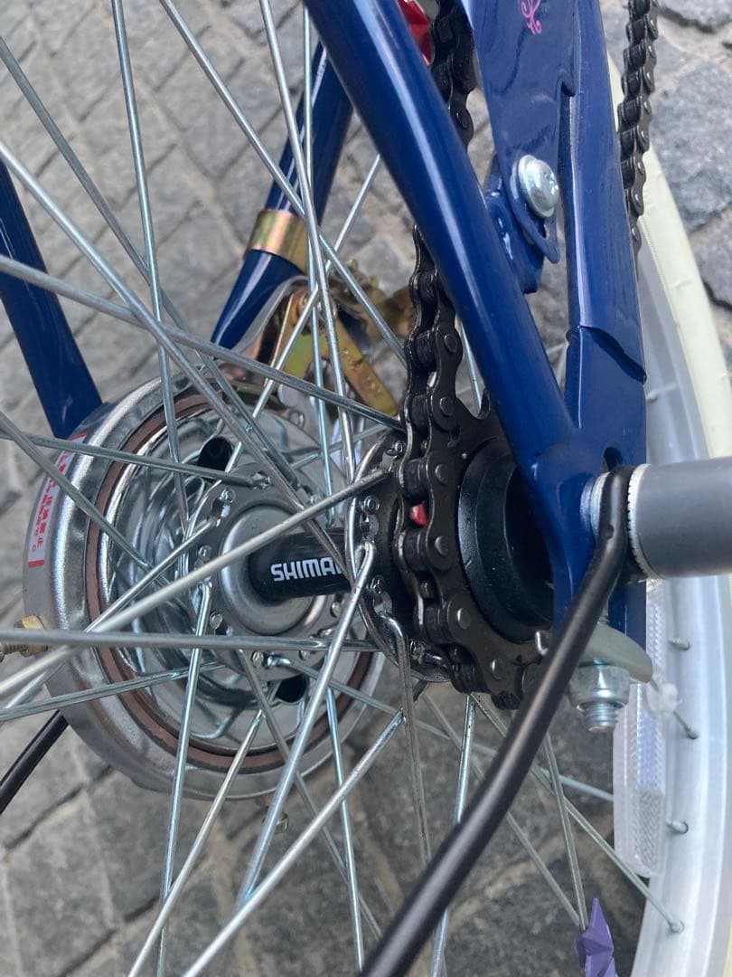 a.n.design works 子供用自転車 ネイビー/ピンク　20インチ