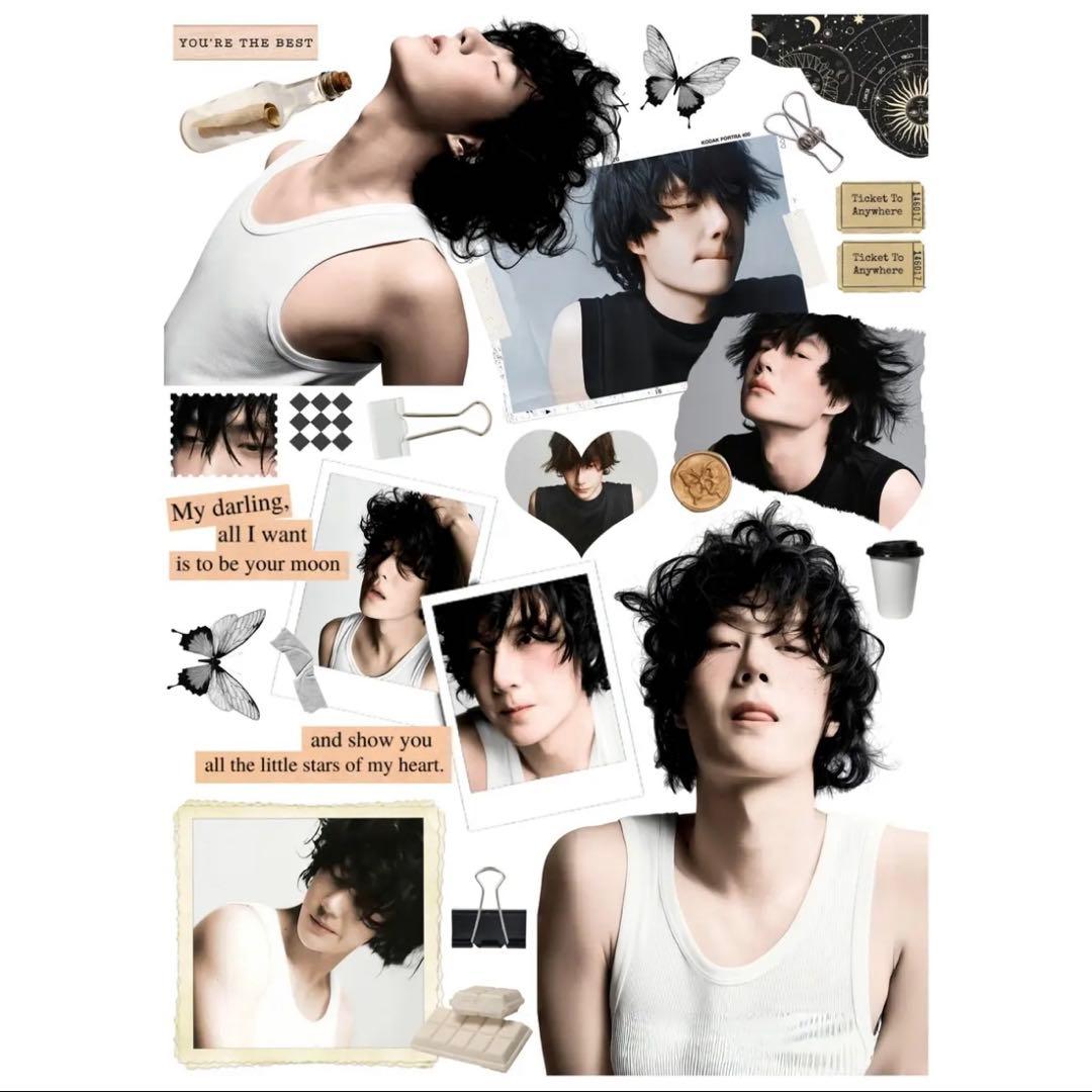 19×25cm 王一博 デザイン 転写耐油防水ステッカー 28枚 - メルカリ