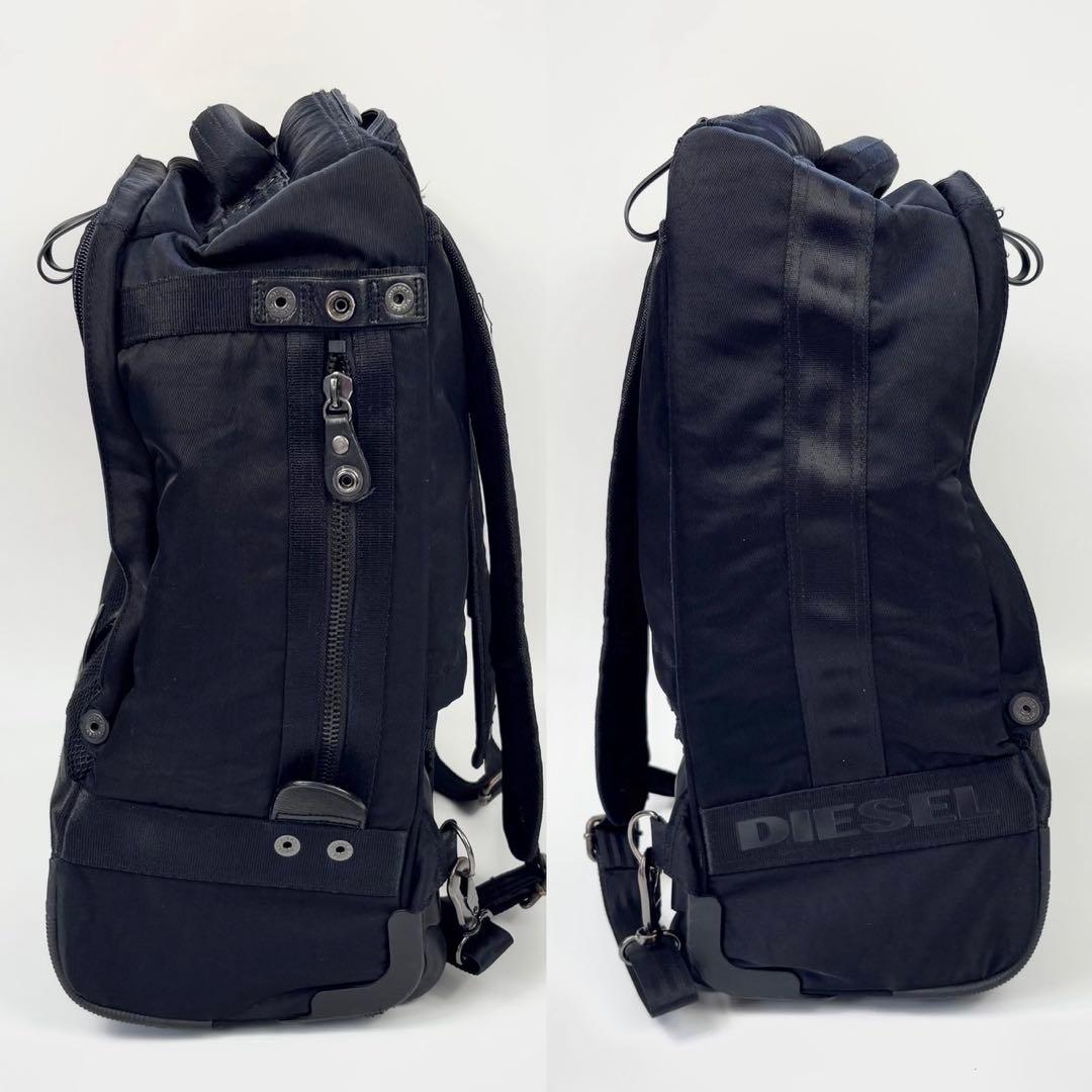 DIESEL 2way キャリーケース リュック バッグ 黒 y2k
