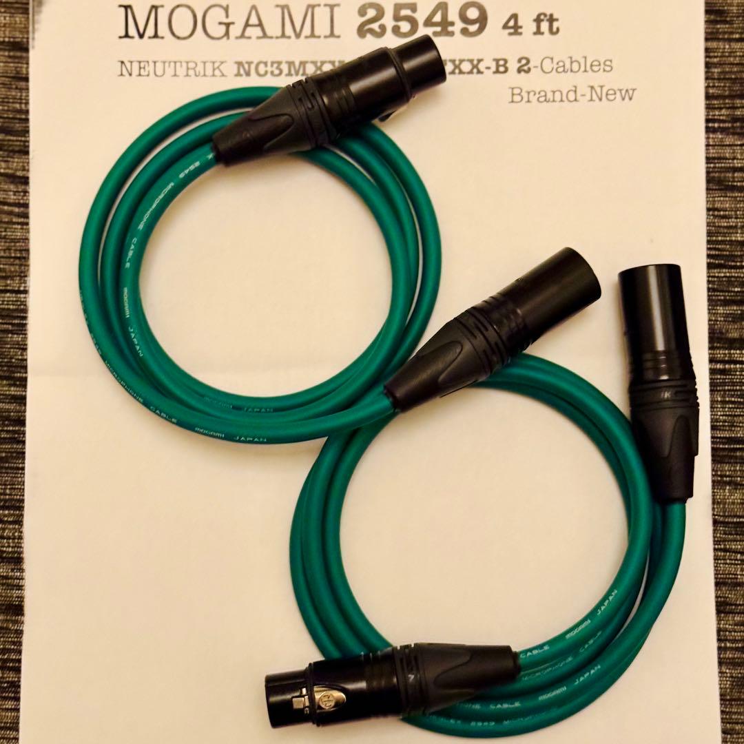MOGAMI 2549 XLR マイクケーブル 緑1.2m 新品 2本セット - メルカリ