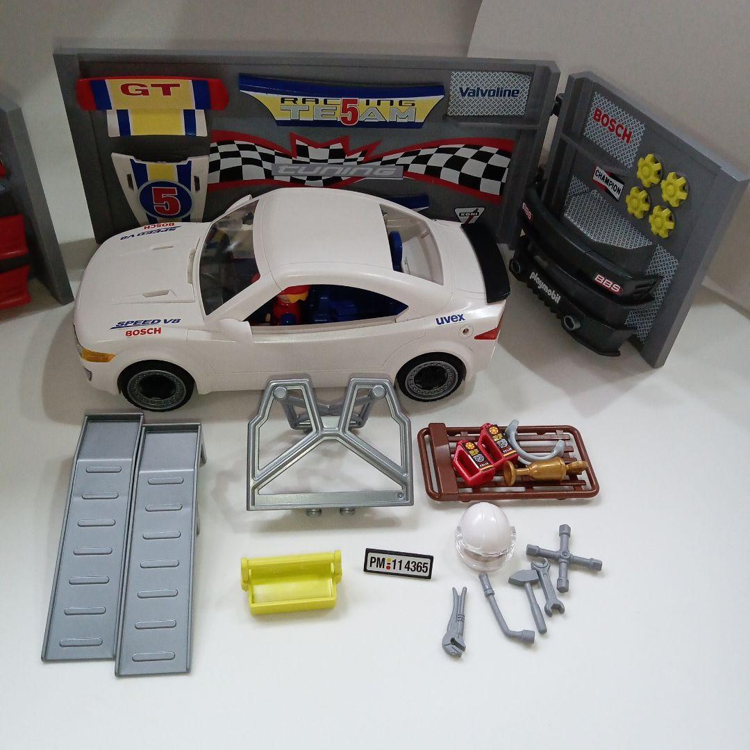 プレイモービル　レースカー　スポーツカー　ガレージセット