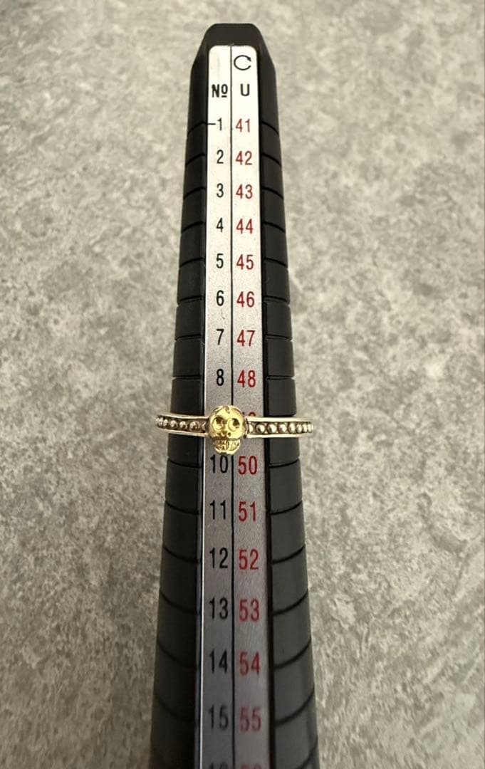 LOVE & HATE ラブ＆ヘイト スカルリング SV925 × K18 9号 - メルカリ