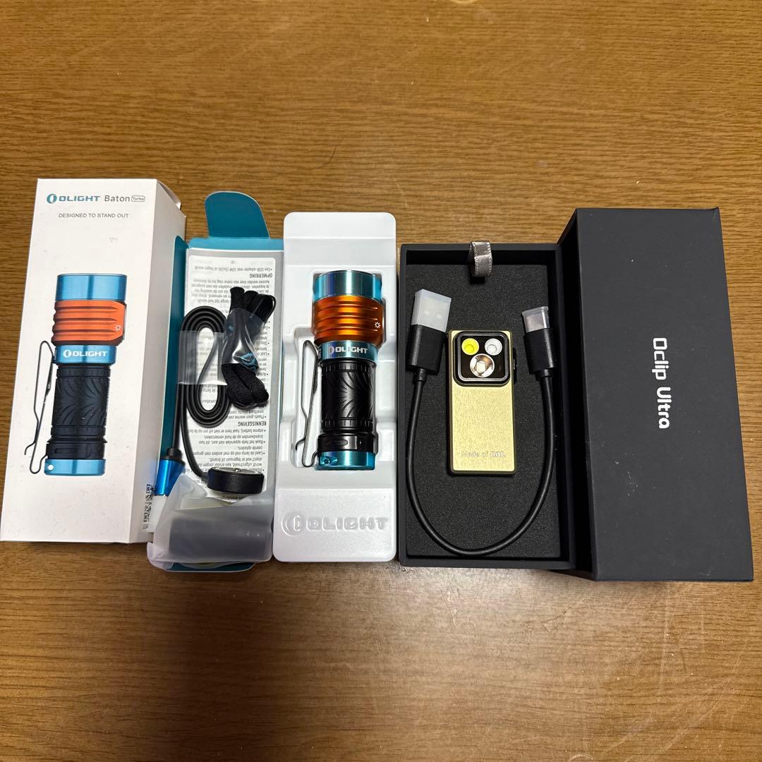 Baton turboとOclipUltraのセット Oclip Ultra クリップライト 3in1 UVライト 懐中電灯 OAL素材 530