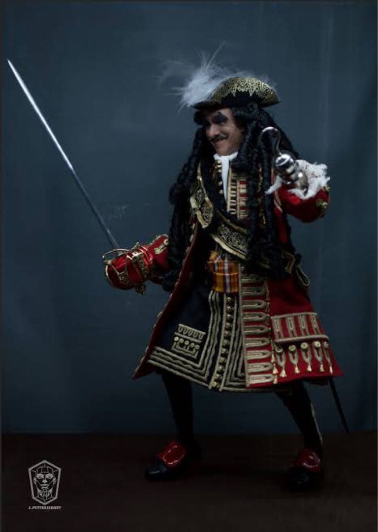 映画HOOK1/6カスタムフィギュア ダスティンホフマンフック船長ホットトイズ系