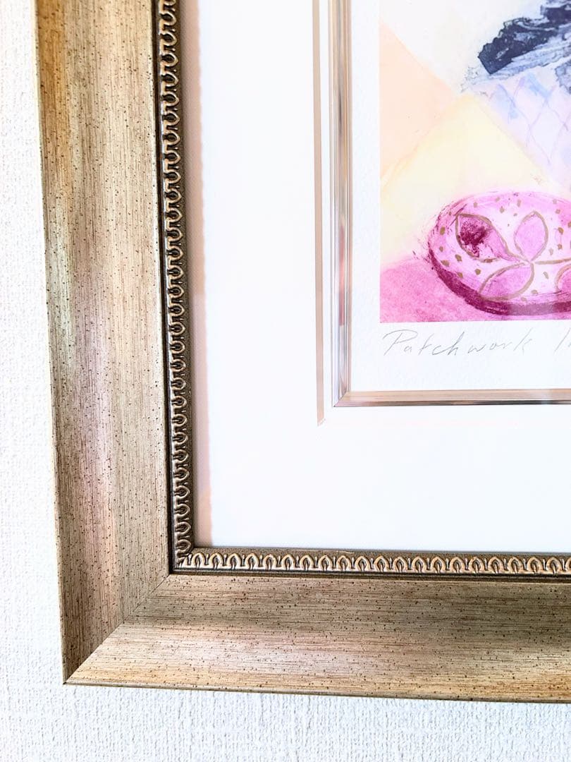 Patchwork Iris by Jenny Parson アートフレーム付き