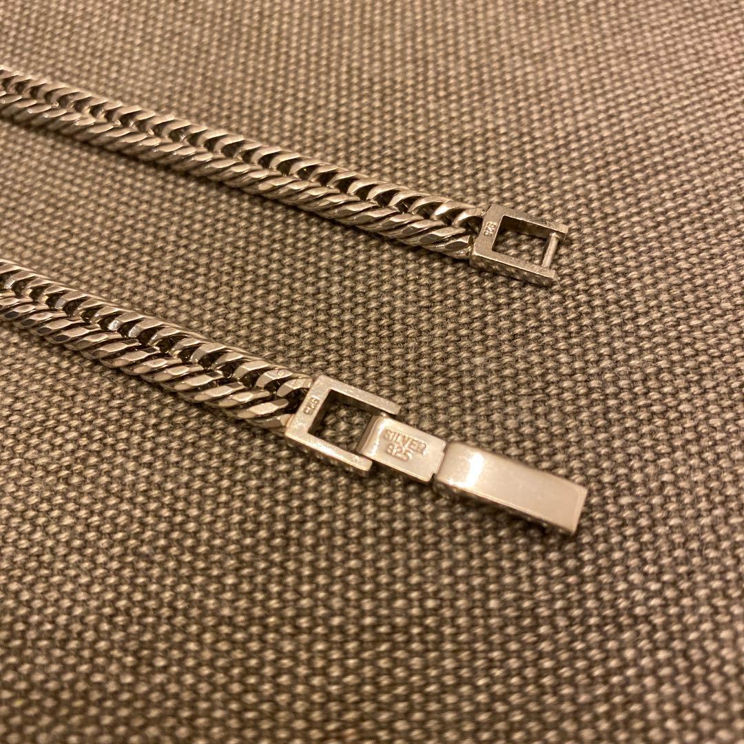 シルバー925 12面カットトリプル ロジウムコーティング 喜平ネックレス