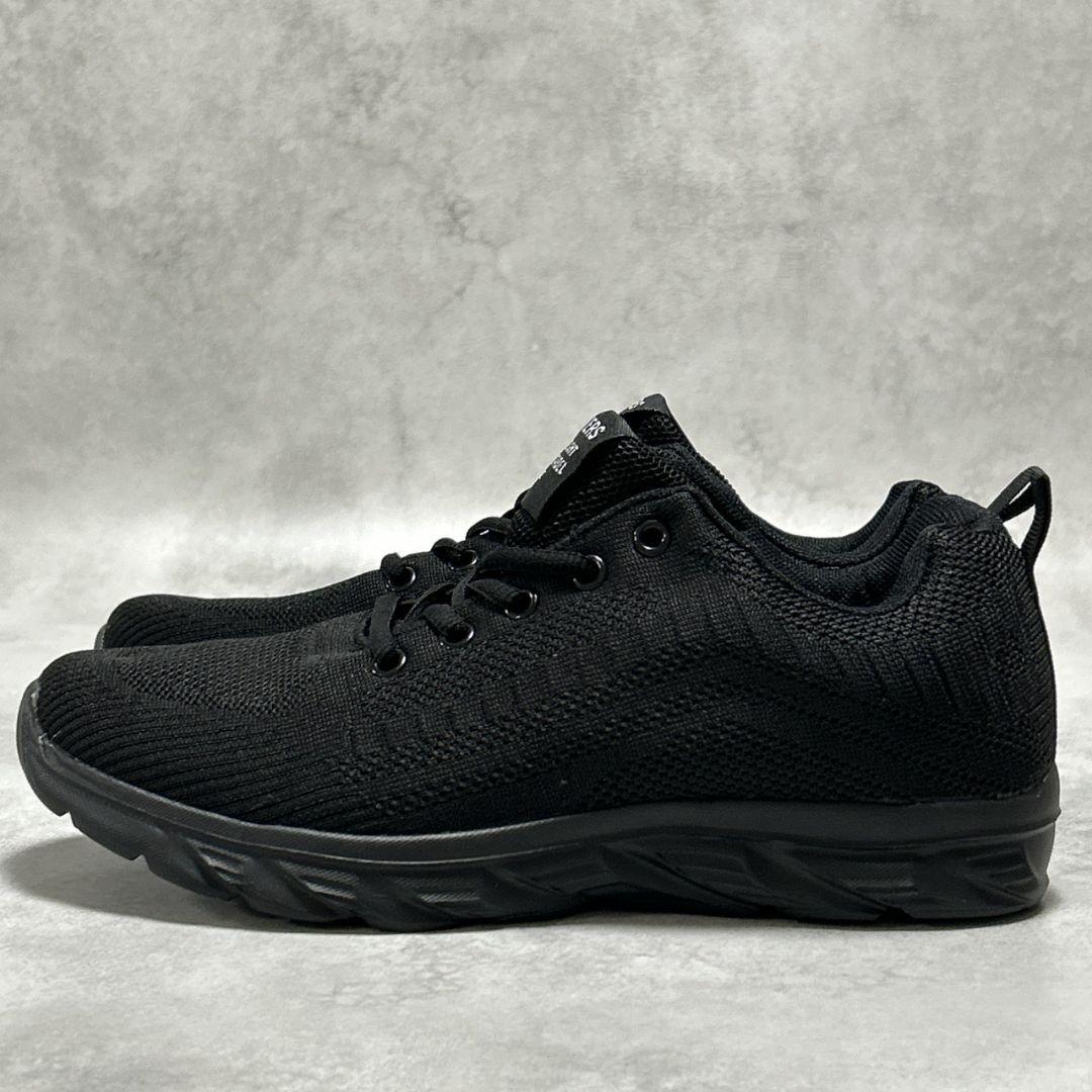 スニーカー 25cm ブラック 軽量 メッシュ ランニングシューズ