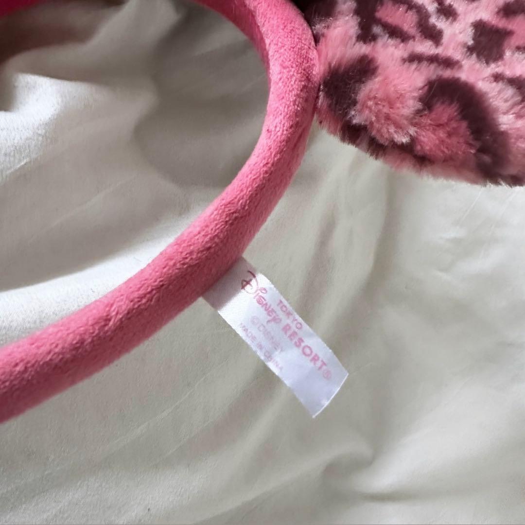 TOKYO Disney リゾート】ミニーマウス ピンクヒョウ柄カチューシャ