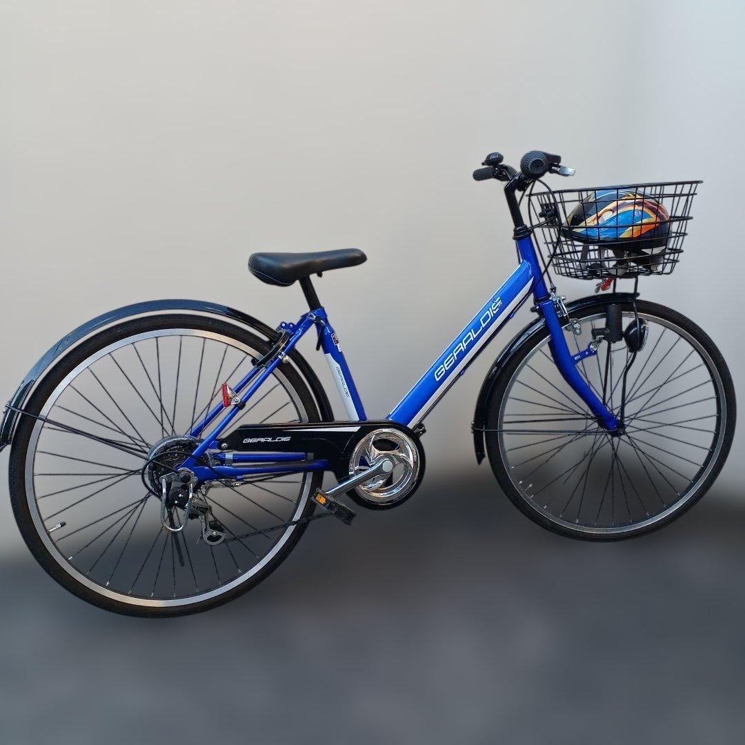 【直接引渡】ジェラルディ子供用自転車 24インチ&ヘルメット 24インチ 身長125～140cm 子供用自転車 セブンズ・ボルト フラット