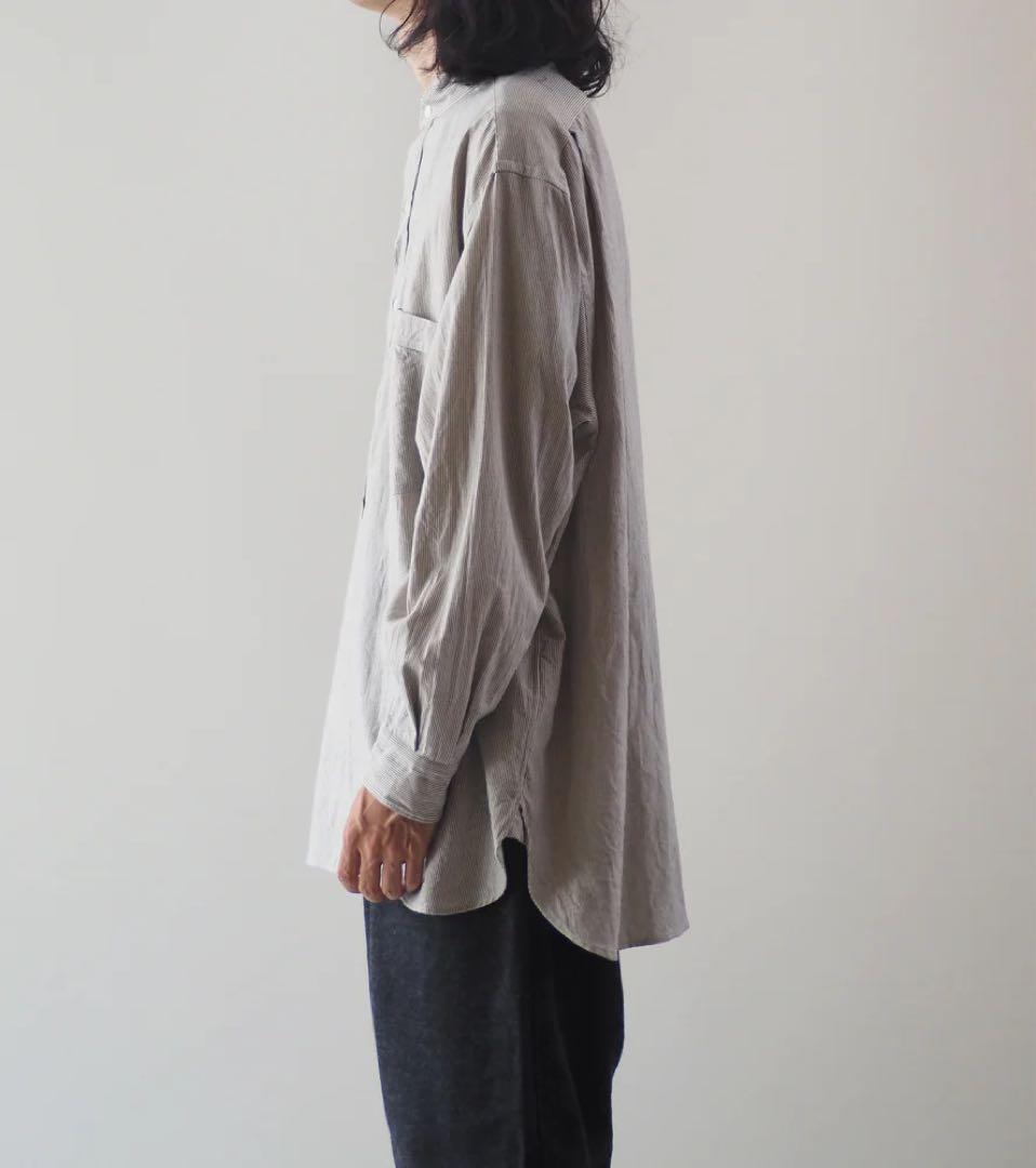 comoli 24aw C/CA ストライププルオーバーシャツ 2