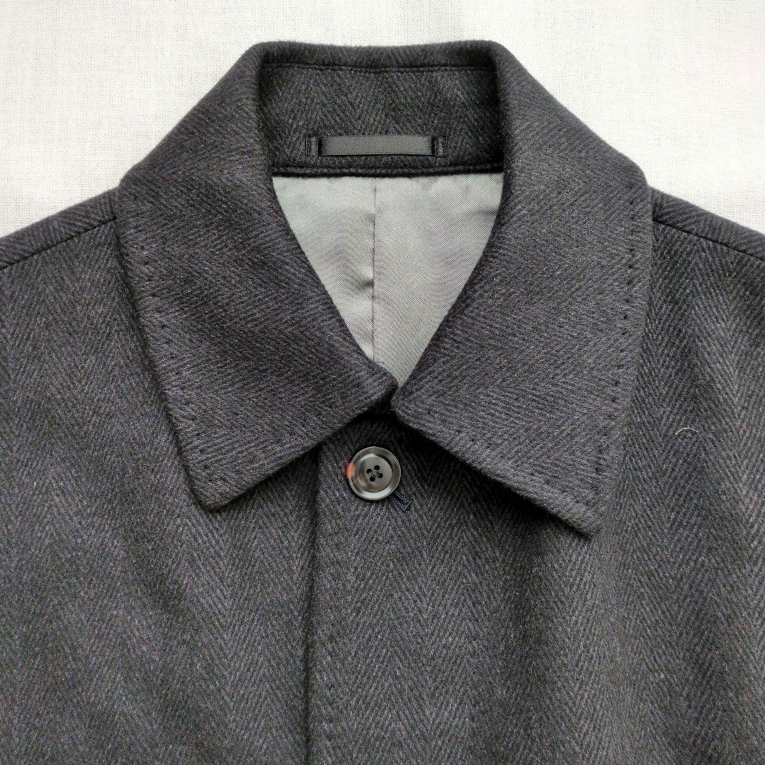 Mitsumine カシミヤ100% ステンカラーコート ヘリンボーン Mサイズ