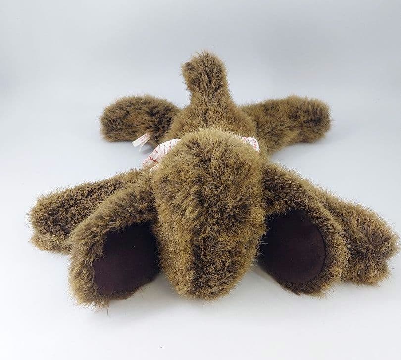 廃盤品 ケテクルーゼ ぬいぐるみ クタクタ犬 ドイツ製 ブラウン 横向き34cm