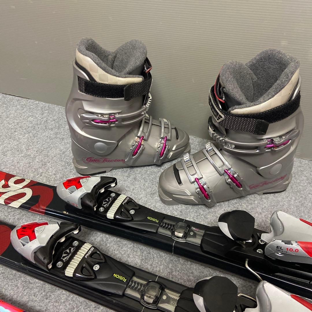 ★訳あり★メンテナンス済　大人スキーセット　板152cmブーツ25~25.5cm