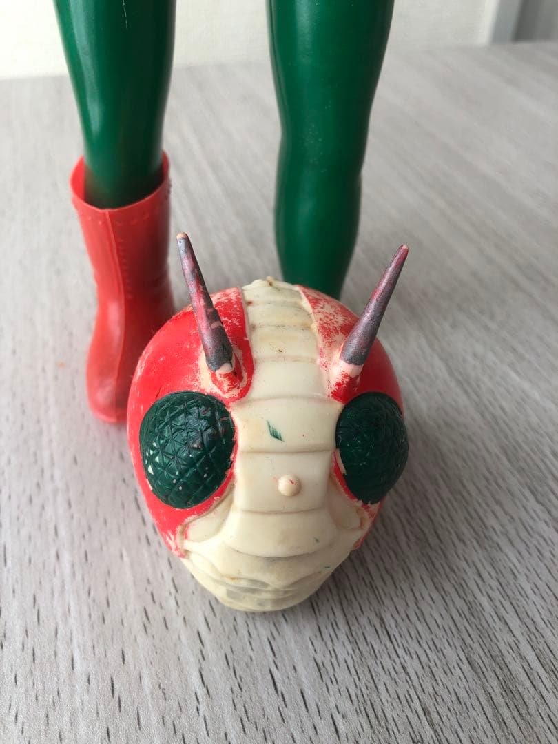 旧バンダイ　面取れ　仮面ライダーV3 ソフビ　当時物