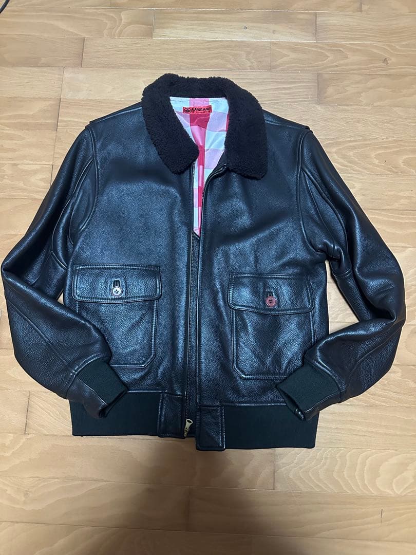 EVISU エヴィス YAMANE：G-1　フライトジャケット　レザージャケット 楽天市場】【中古】エヴィス 山根水軍 A-1 レザー ジャケット レッド