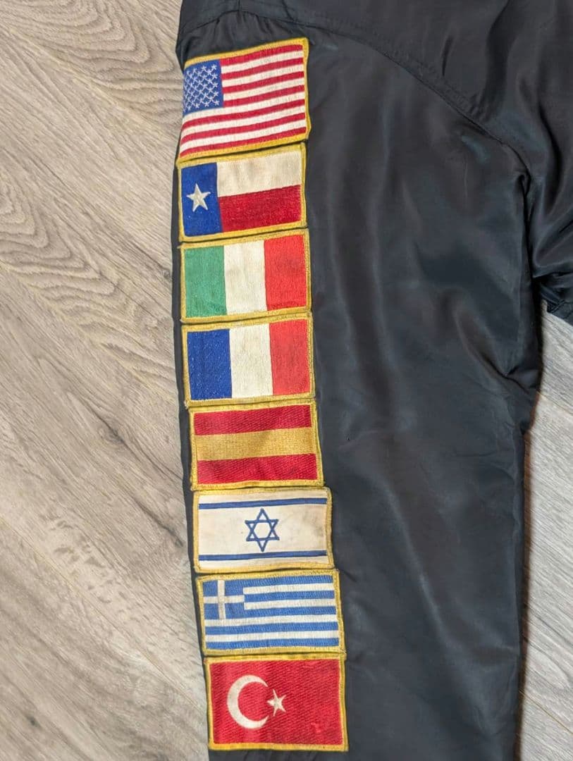 幻級【希少】90S U.S.NAVY 海軍 ツアージャケット ポパイ ベドジャン