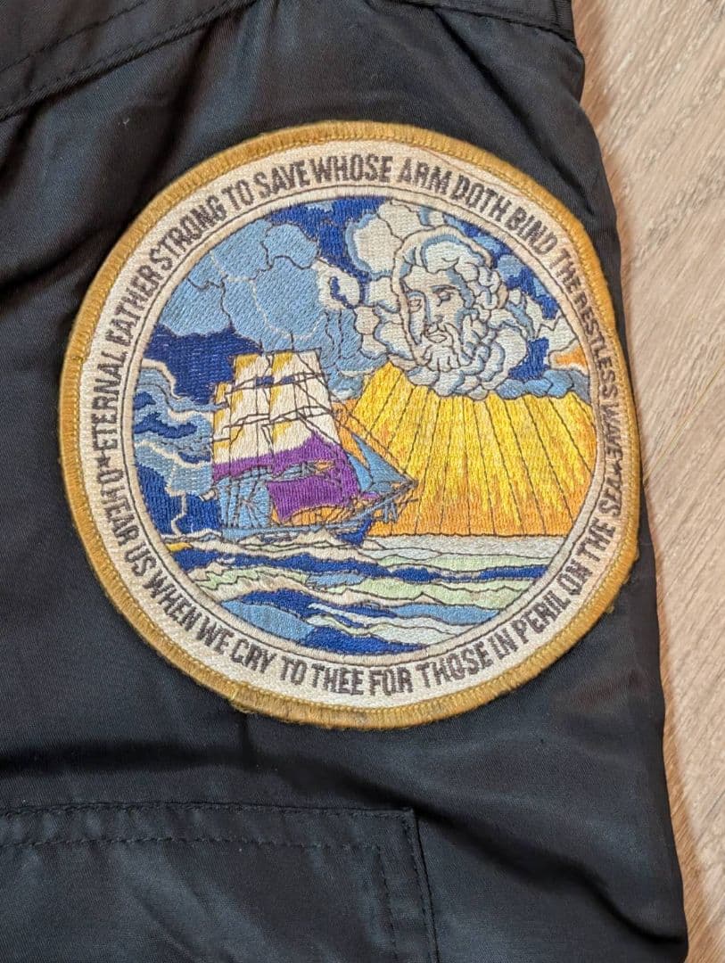 幻級【希少】90S U.S.NAVY 海軍 ツアージャケット ポパイ ベドジャン