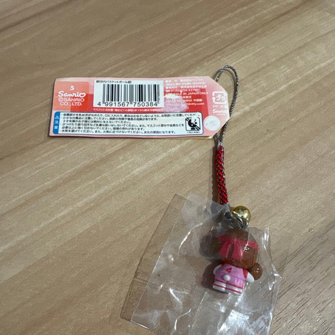 み*き様 ハローキティ ストラップ 体育会系 バスケットボール 根付