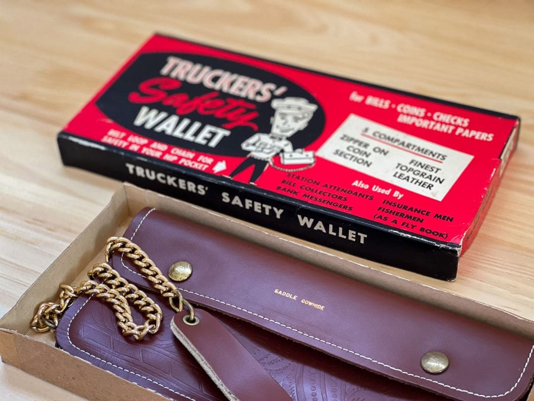 1950s 50s ビンテージ デッドストック トラッカー レザーウォレット