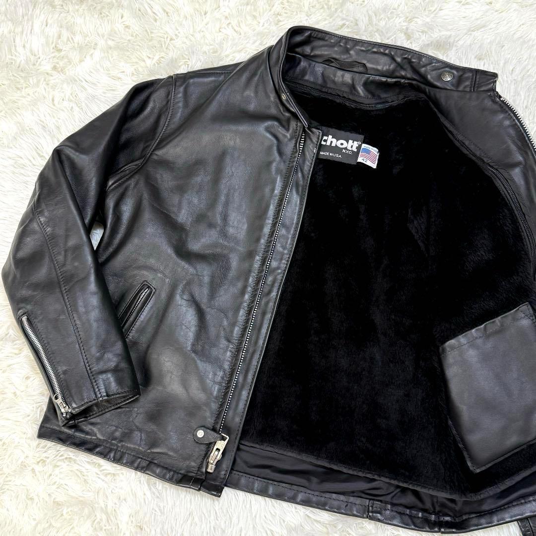 米国製42⭐️ 近年モデル Schott ショット 641 シングルライダース Schott N.Y.C（ショット） Schott 馬革 シングルライダース 641HH