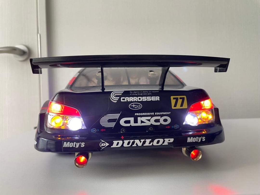 GW中で販売終了 スバルインプレッサ　クスコ(絶版品)ボディのみ　タミヤLED付