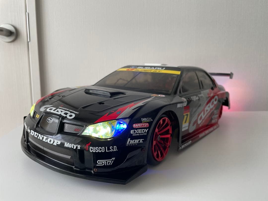 GW中で販売終了 スバルインプレッサ　クスコ(絶版品)ボディのみ　タミヤLED付