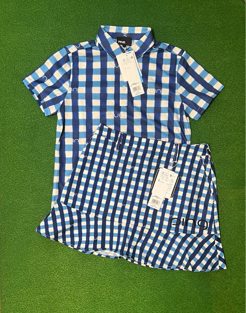 ★連休セール★Mサイズ/セットアップ/ギンガムチェックスカート＆ポロシャツ ギンガムチェックリボンセットアップ CPA33002 – CRAMMY