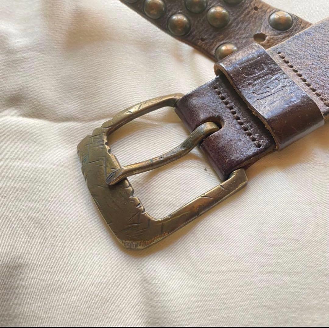 archive】90~00s DIESEL イタリア製 牛革 スタッズベルト - メルカリ