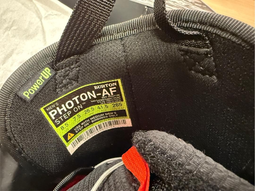 【新品】BURTON PHOTON-AF 26.5cm 8.5 ステップオン