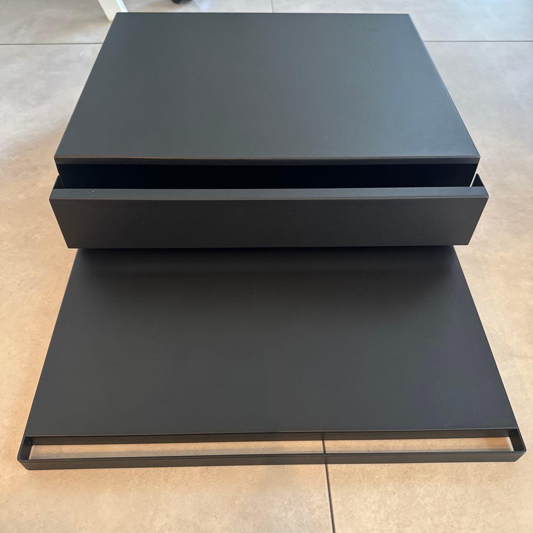 山崎実業 tower レンジ台 レンジ下収納 ブラック - メルカリ