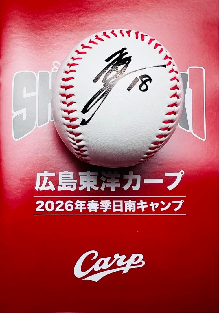 広島東洋カープ 森下暢仁選手♯18 直筆サインボール 2026日南キャンプ