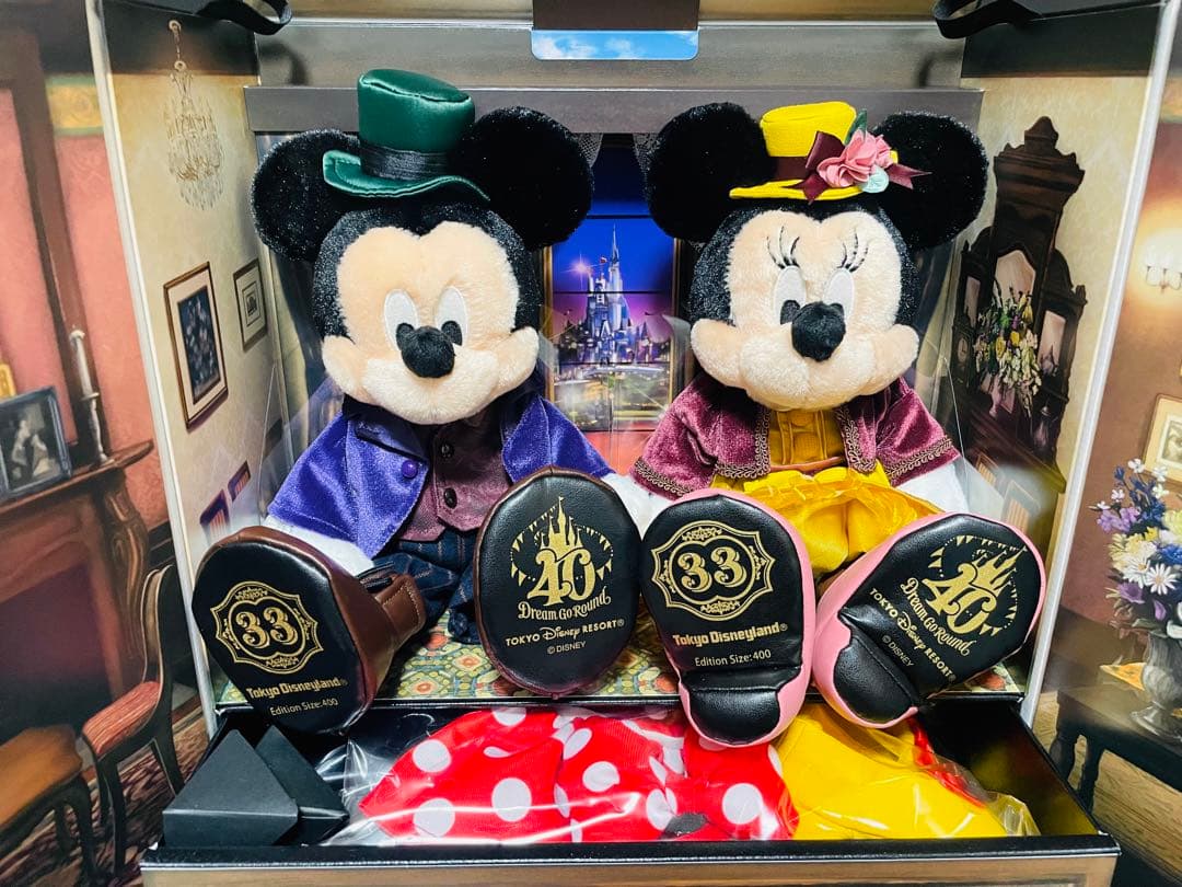 【会員限定】ディズニー クラブ 33 40周年限定 ミッキー＆ミニー ぬいぐるみ