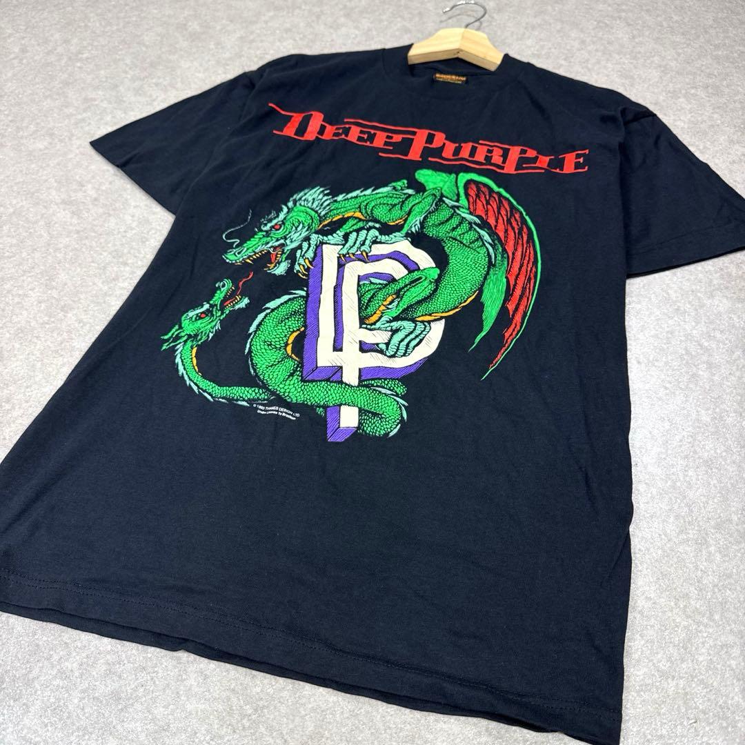 希少 ヴィンテージ 90s DEEP PURPLE バンドTシャツ USA製 L