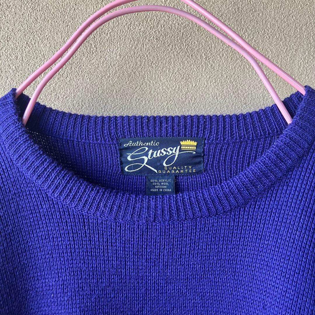 初期 80s 90s old stussy ニット 王冠タグ vintage - メルカリ